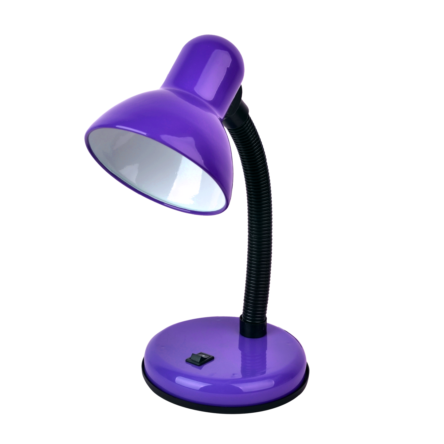 Flexo Yodo Morado de Fabrilamp, lámpara de interior en metal morado para bombilla, uso doméstico (140771019)