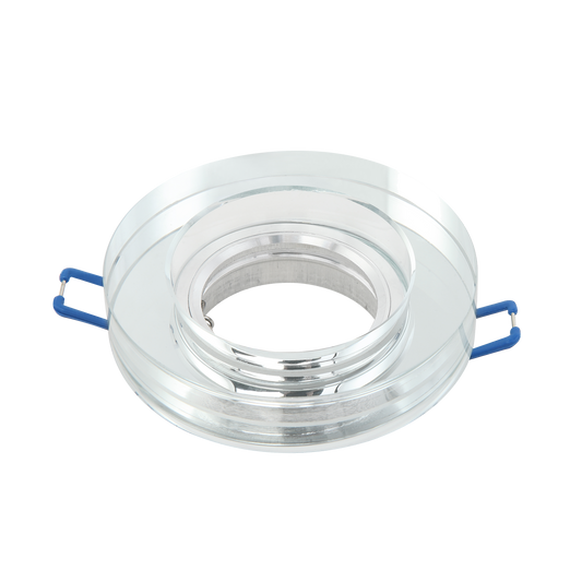 Empotrable Solna Redondo Transparente – iluminación interior de Fabrilamp, uso doméstico, base GU10, cuerpo en aluminio y cristal.