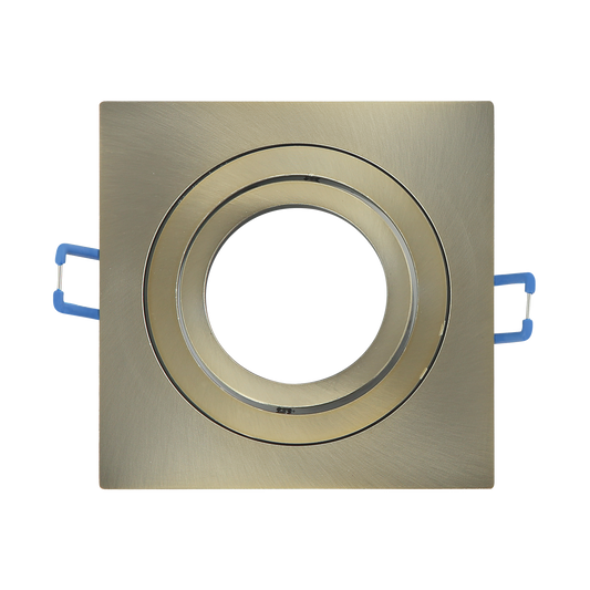 Empotrable Cenote Cuadrado Cuero — Fabrilamp, iluminación interior moderna con domo, compatible GU10 (modelo 14348CU14)