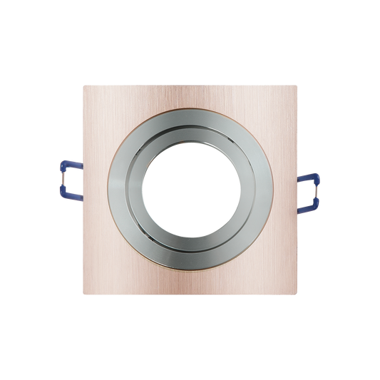 Empotrable Cenote Cuadrado Champagne/Cromo de Fabrilamp (14348CU71) - iluminación interior, aluminio, luminaria doméstica