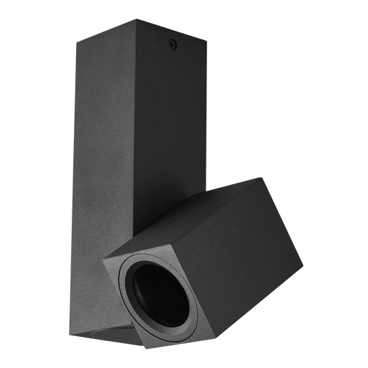 Foco Nerja Negro Orientable 360° de Fabrilamp - Iluminación técnica en aluminio para interior, uso doméstico, color negro, orientable.