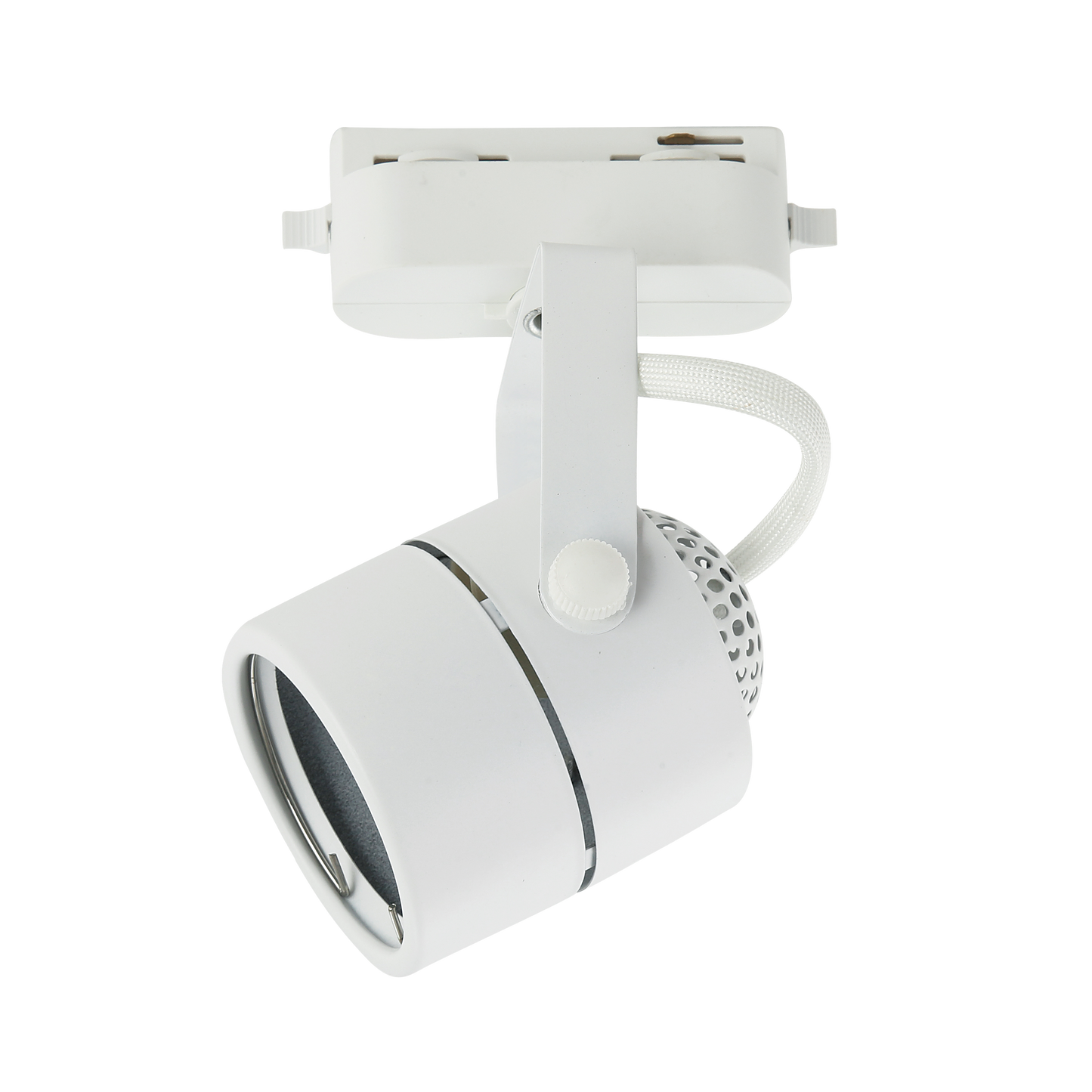 Foco de carril ARTA blanco de Fabrilamp, aluminio orientable, iluminación técnica para interior (144080101).