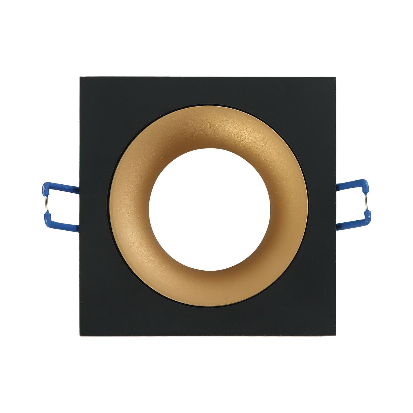 Empotrable ANOU cuadrado negro/oro, Fabrilamp 14448CU16 – luminaria de techo en aluminio para interior con GU10