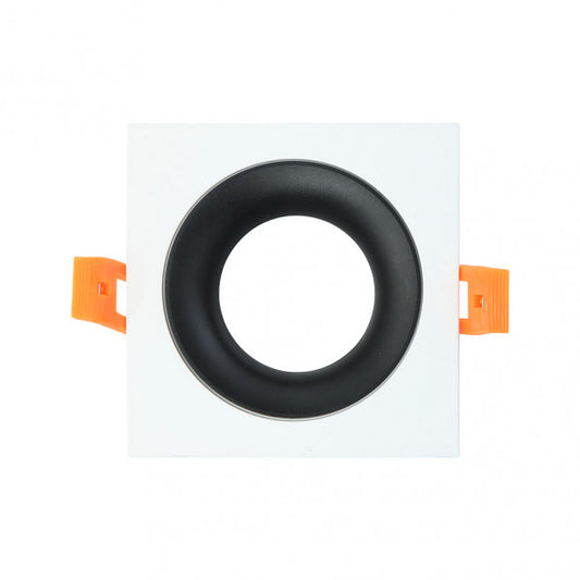 Empotrable ANOU Cuadrado Blanco/Negro – Fabrilamp 14448CU26, luminaria interior empotrable de aluminio con acabado blanco y negro, compatible con GU10, estilo moderno.