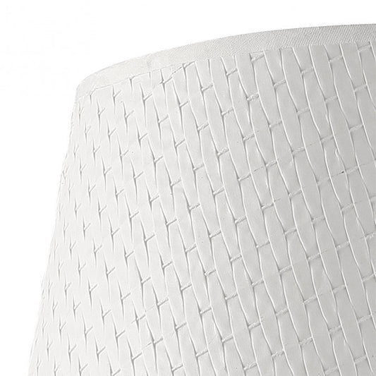 Lámpara de sobremesa Crasas 1xE14 en blanco y oro, diseño vintage clásico de Abrila con luz difusa, ideal para decoración interior doméstica en metal y textil.