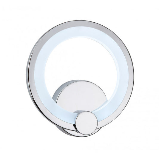 Aplique LED Sydney de pared 10W 4000K en acabado cromo de Abrila (modelo 155961020), diseño moderno con luz blanca natural para iluminación interior doméstica, fabricado en metal y policarbonato, ideal para espacios contemporáneos.