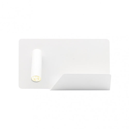 Aplique LED moderno Miguel Angel Izqdo Blanco 3W USB de Abrila, lámpara de pared orientable en metal para iluminación interior decorativa, referencia 17176IZ01.