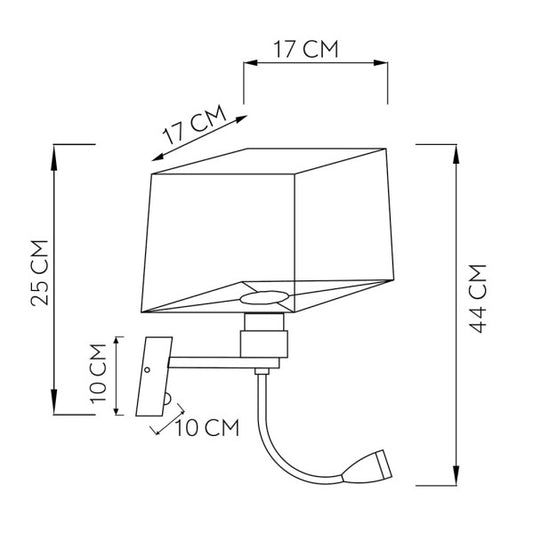 Aplique de pared Stephen Cromo/Blanco 3W LED Abrila 174661020, diseño moderno para iluminación interior en dormitorio, acabado en metal textil con luz LED 4000K blanca neutra, estilo contemporáneo AI2.