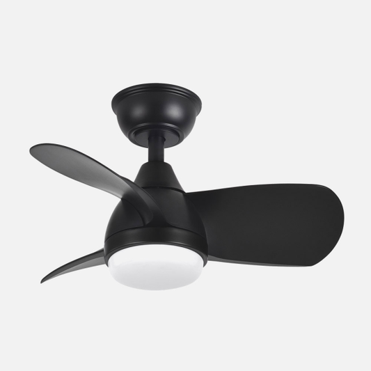 `alt=Ventilador de Techo DC PIRDO Negro Abrila - 6 Velocidades, Luz LED Regulable, Motor DC - Modelo 186291309`