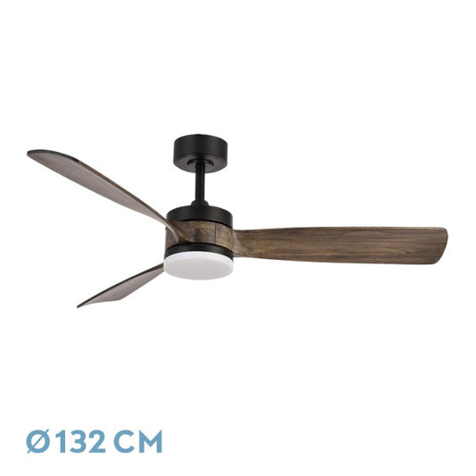 Un ventilador de techo Oriental moderno de 26W negro color roble de Abrila modelo 187991309 con aspas de madera y motor DC de Altas prestaciones, led integrado con luz domestica remoto y temporizador.
Ventilador de techo Abrila modelo 187991309, con diseño oriental elegante en negro y roble, aspas de madera, motor DC eficiente, iluminación LED integrada, control remoto y función de temporizador. Ideal para espacios interiores, combina funcionalidad y estilo moderno.