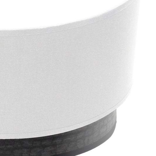 Aplique de pared Tatiana en acabado blanco con madera negra, modelo Abrila 189161009, diseño moderno de metal y textil para iluminación interior doméstica y decoración de pared.