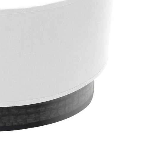 Aplique de pared Olga Blanco y Madera Negra 15x30x16 cm, modelo Abrila 190061009, iluminación interior moderna con luz difusa, diseño en metal y textil para decoración doméstica.