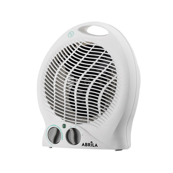 Termoventilador Candil 2000W blanco de Abrila modelo AI2, calefactor eléctrico portátil para calefacción doméstica interior fabricado en policarbonato resistente, ideal para uso hogareño con diseño compacto y eficiente.