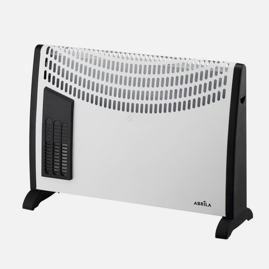 Convector eléctrico Falla 2000W blanco de Abrila modelo 198122001, calefactor portátil de metal y policarbonato con función turbo para calefacción doméstica interior AI2.