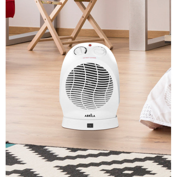 Termoventilador Temple 2000W blanco oscilante Abrila con antivuelco y termostato, calefacción doméstica interior en policarbonato resistente