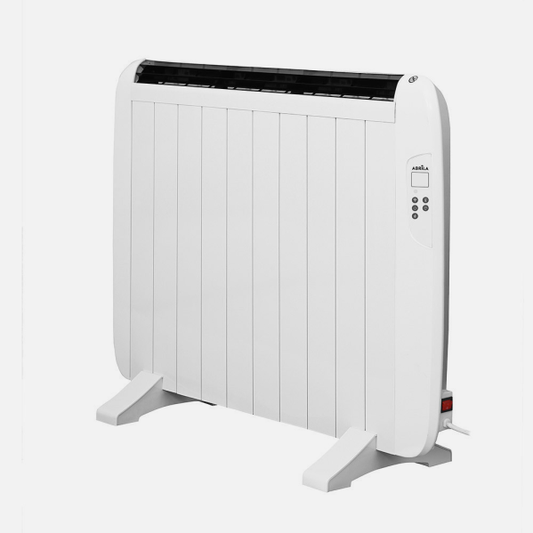 Emisor térmico Gaban 1500W blanco de Abrila modelo 202711501, calefacción mural portátil de aluminio eficiente en ahorro de energía AI2 para uso doméstico