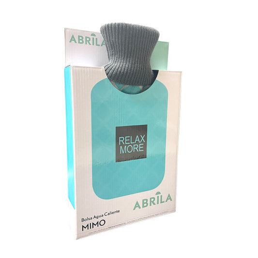 Bolsa de agua caliente Mimo 1.7L en azul relax de Abrila, ideal para terapia de calor y calefacción textil doméstica en caucho, modelo 202806108 para momentos de relax.