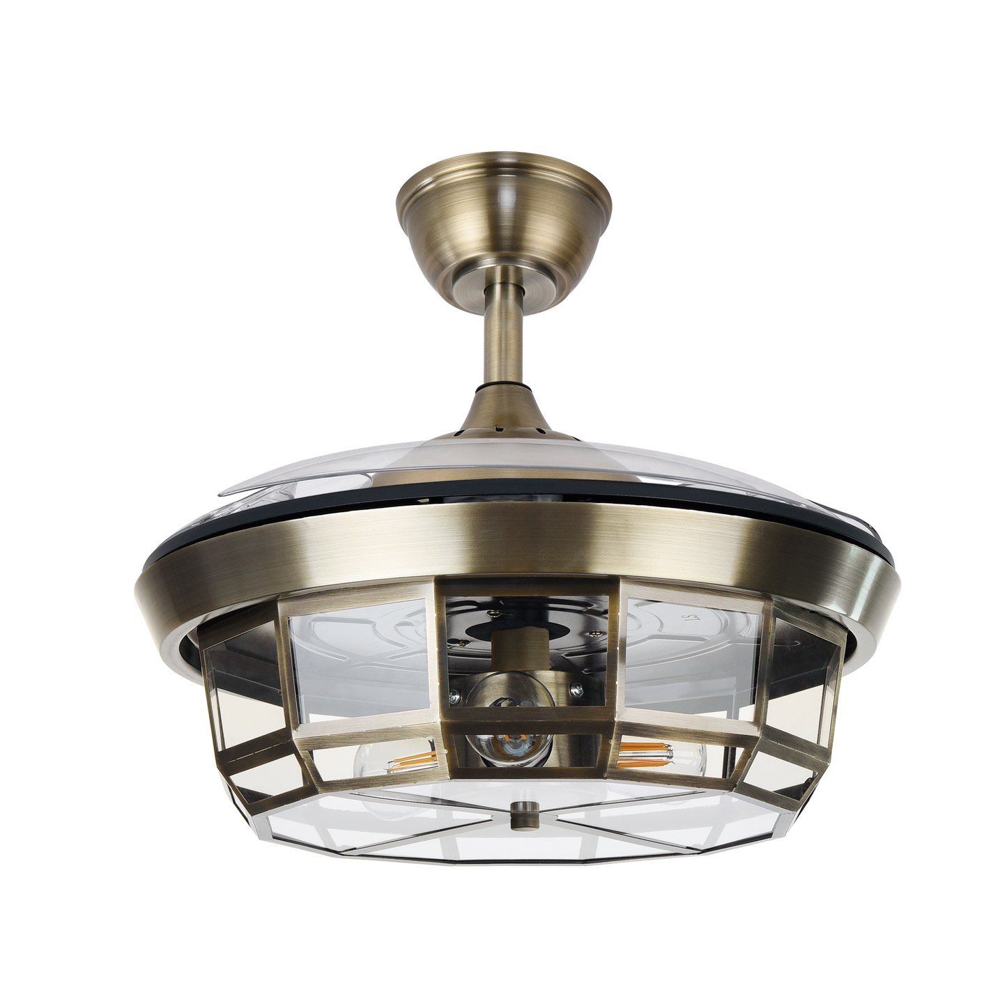 Ventilador de techo Tornado Mini Cuero de 91 cm de Abrila, modelo 222699014. Diseño elegante en cuero, ideal para interiores domésticos. Equipado con motor DC eficiente y 6 velocidades ajustables. Aspas retráctiles para un diseño compacto y moderno. Funciona con mando remoto para un control cómodo. Perfecto para la ventilación en verano e invierno. Tecnología ai2 para un rendimiento óptimo.