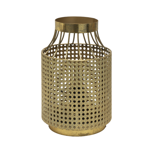 Lámpara de sobremesa Vizela en oro envejecido 1xE27 por Abrila, diseño vintage minimalista de metal para decoración interior doméstica