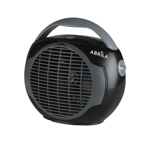 Termoventilador Llama 2000W negro y gris de Abrila, modelo 226022009, calefacción portátil de metal y policarbonato para interior doméstico con ahorro de energía AI2