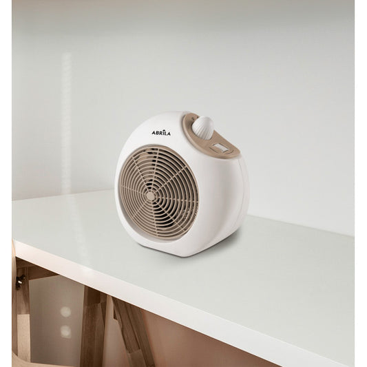 Termoventilador Savona 2000W Abrila blanco-beis, calefacción portátil doméstica para interior con material metal y policarbonato, modelo 228122015 AI2