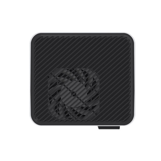 Deshumidificador Eyre blanco y negro de 77W por Abrila, modelo AI2 con depósito de 1L, ideal para uso doméstico interior con función antihielo y calefacción, referencia 248141026.