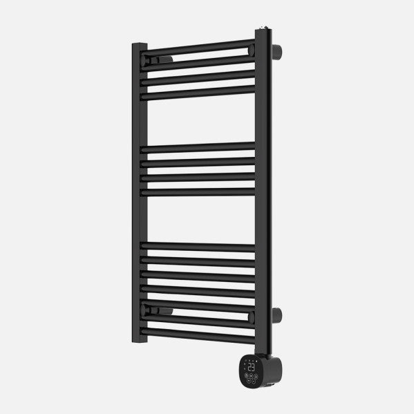 Toallero eléctrico Scuti negro de 500W modelo AI2 de Abrila 250305009, emisor térmico antihielo para calefacción doméstica en baño