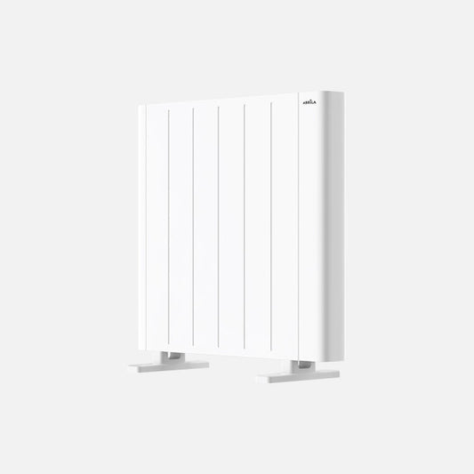 Emisor térmico portátil de aluminio Point Blanco 1200W de Abrila, calefacción eficiente y programable para hogar con ahorro energético, modelo 250412001 en color blanco.