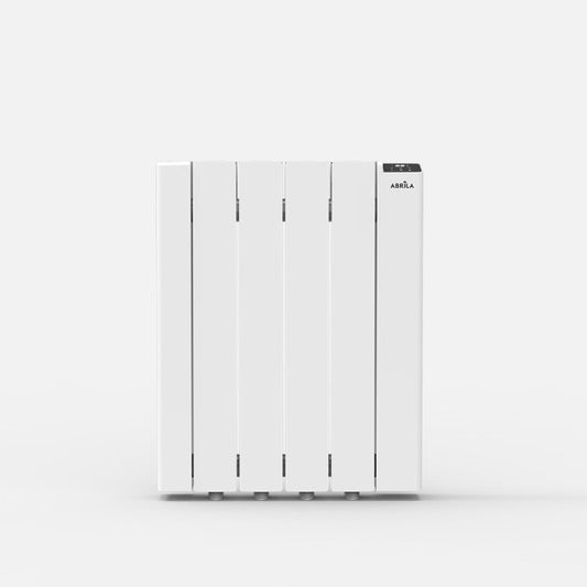 Emisor térmico City blanco de 600W con WiFi inteligente Abrila 251010601, calefacción mural portátil para hogar eficiente en ahorro de energía, diseño moderno en color blanco con control AI2 y fluido térmico para calefacción doméstica.