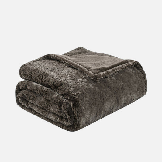 Manta eléctrica Hervas de Abrila en color marrón, modelo 160W 180x130 cm, con calefacción textil AI2 para uso doméstico interior, ahorro de energía y material en poliéster.