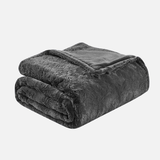 Manta eléctrica Hervas gris de Abrila, 160W, 180x130 cm, calefacción textil lavable en poliéster para ahorro de energía en el hogar interior, modelo 254191628 con certificación AI2.