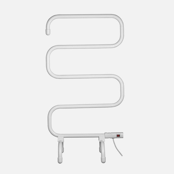 Toallero eléctrico Cornejo blanco de Abrila, modelo 255605101 con 5 barras y 100W, ideal para calefacción en baños domésticos, secado de toallas y calefactor portátil de metal para interiores.