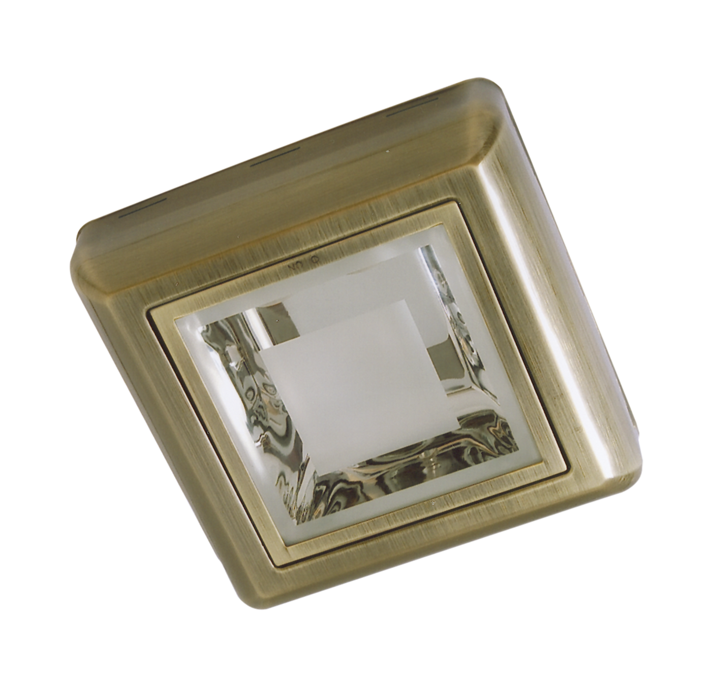 Downlight cuadrado cuero Fabrilamp 91.866-CUERO para iluminación interior, ideal para decoración y domótica. Diseño de superficie con 2xE27.