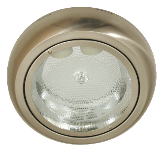 Downlight redondo Níquel SAMARA 2xE27 de metal para iluminación interior | Fabrilamp 91.867-NIQUEL