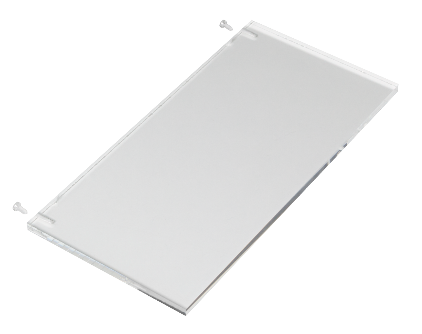 Soporte de metacrilato transparente para señalización Kenobi – Fabrilamp A124METACRILATO, ideal para señalización de seguridad e iluminación técnica en interiores.