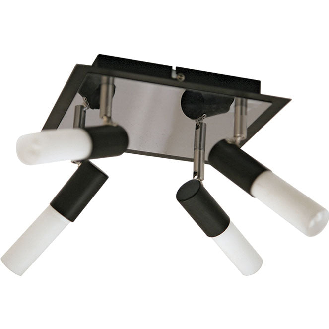 Plafón BRUNO LUMIT en wengue y cromo, HP-790B-04-8182, ideal para iluminar tu hogar con estilo.