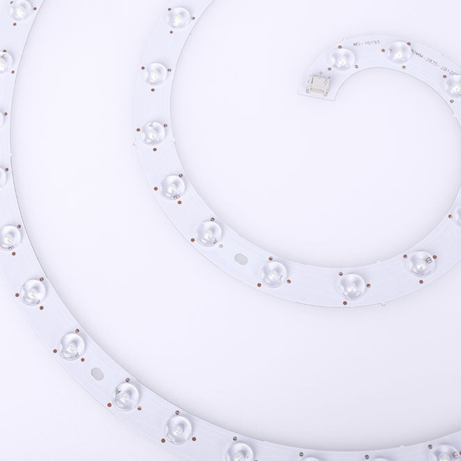 Detalles del Módulo LED Espiral BELAIR KIT ESPIRAL LED+DRI 72W 6480lm (Luz Regulable 3000-6000K) - Fan accessories - Interlusa LUZGURÚ. Muestra el módulo LED, driver e imanes.