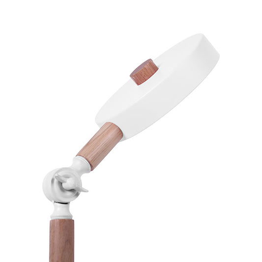 Flexo BELAIR Luppa fabricado en Metal color Blanco con detalles en Madera Natural