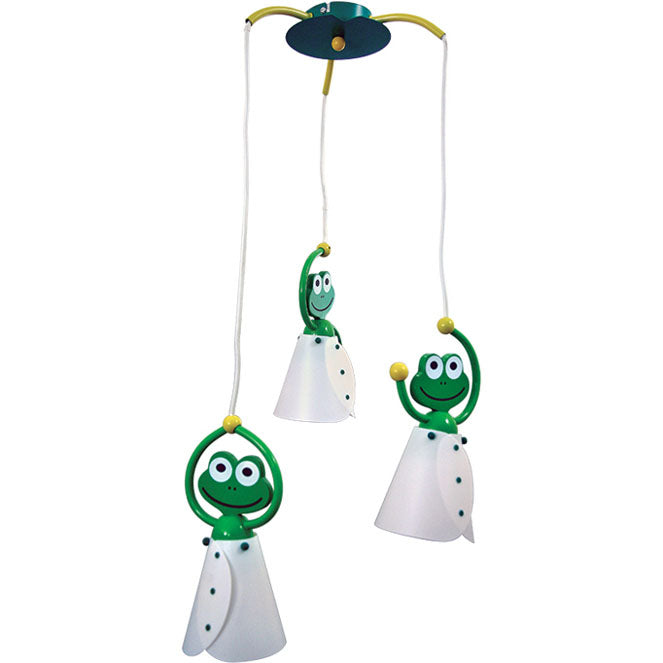 Colgante Infantil SAPO LUMIT Verde y Blanco LS3743BA para habitación de niños