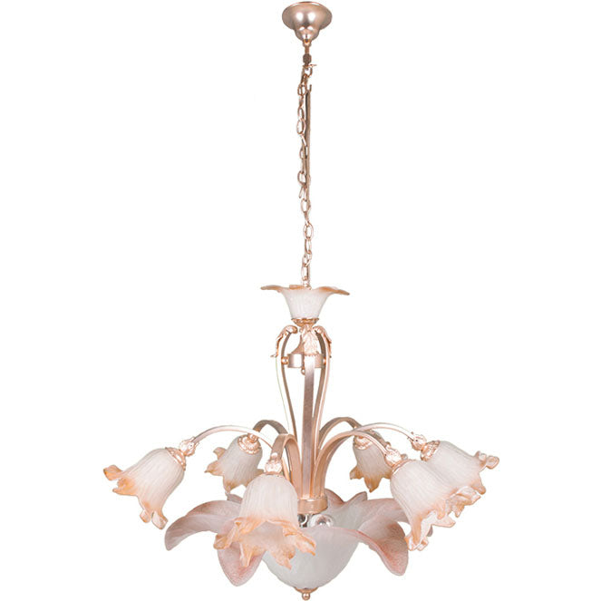 Lámpara de techo TULIPA dorada LUMIT con altura ajustable, referencia P9043-6PG