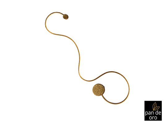 Aplique Grafos Grande Pan de Oro Schuller LED Moderno, modelo 227032, en acero y aluminio para salón o dormitorio.