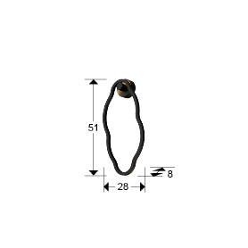 Medidas de Aplique de pared negro mate de aluminio Schuller Tono, minimalista y LED dimmable, ideal para dormitorio, salón o pasillo. Colección 301862.