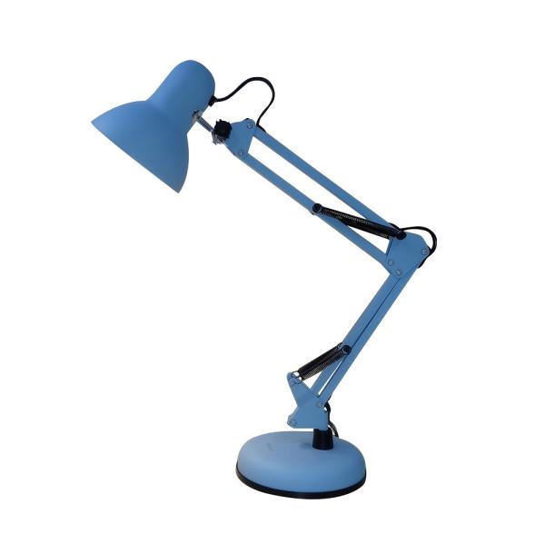Flexo de escritorio azul VIAR de Fabrilamp, lámpara de metal para iluminación interior doméstica.