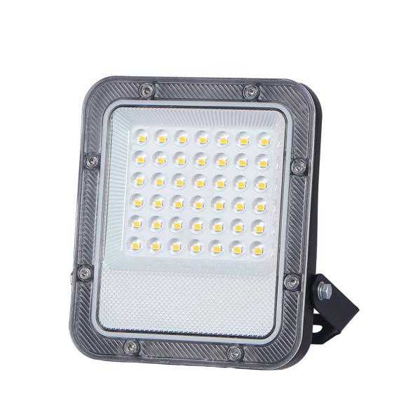 Proyector LED Impulso 30W negro de Fabrilamp en aluminio para iluminación exterior, jardín y bricolaje.