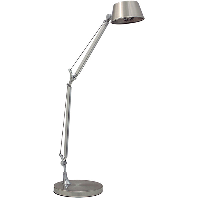 Flexo Articulado CONCEPT LUMIT en gris y cromo, referencia T07-A CI, ideal para iluminar tu espacio de trabajo con estilo.