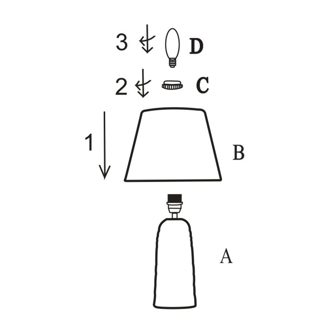 Detalle de base cerámica y pantalla tela de la Rinconera Noola Beige ALEMAR