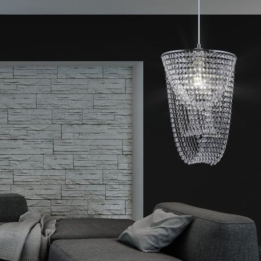 Colgante Moderno Nareia CROMO – vista 2 · Ref. 10736