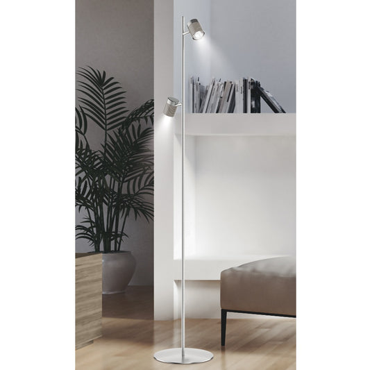 Pie Salón moderno Bolzano NIQUEL SATINADO – vista 2 · Ref. 11005