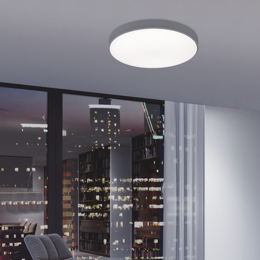 Plafón Moderno LED Bertie Gris – vista 2 · Ref. 11007