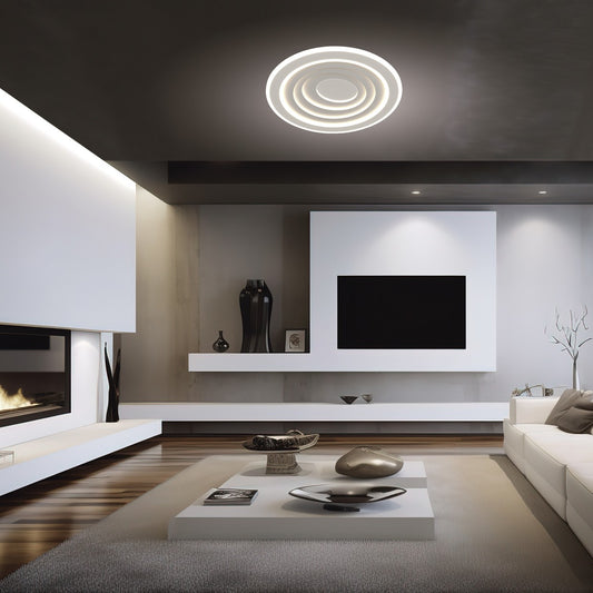 Plafón Moderno LED Castedu BLANCO – vista 2 · Ref. 11505